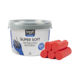Pâte à modeler Creall Super Soft rouge 1750g