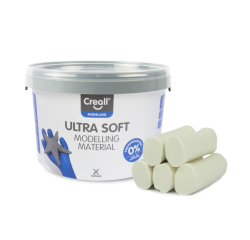 Pâte à modeler Creall Play-it Ultra Soft blanc 1100g