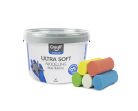 Pâte à modeler Creall Play-it Ultra Soft Rouge/Bleu/Vert/Jaune/Blanc 1100g