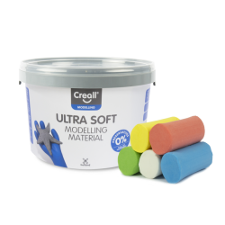 Pâte à modeler Creall Play-it Ultra Soft Rouge/Bleu/Vert/Jaune/Blanc 1100g