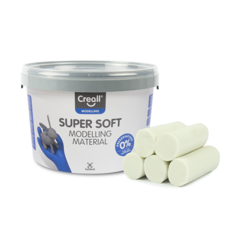 Pâte à modeler Creall Super Soft blanc 1750g