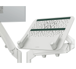 Bras double pour écran et ordinateur portable Leitz Ergo faible encombrement gris