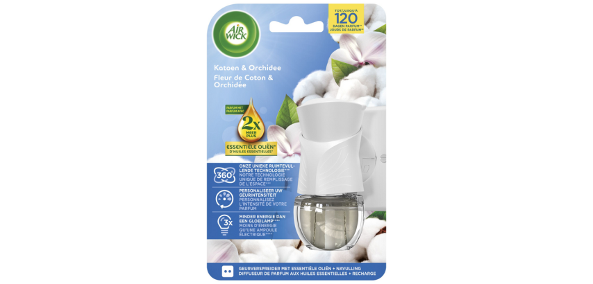 Luchtverfrisser AirWick Electrical Soft Cotton Flower Starter Kit 19ml