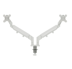 Bras double pour écran Leitz Ergo faible encombrement gris