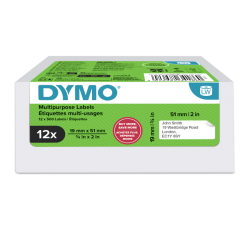 Etiket Dymo LabelWriter multifunctioneel 19x51mm 12 rollen á 500 stuks wit
