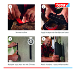 Bande auto-agrippante tesa Ultra Power Lock 50x25mm 2 bandes noir