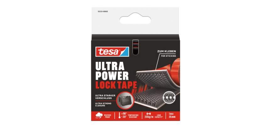 Bande auto-agrippante tesa Ultra Power Lock 100cmx25mm noir