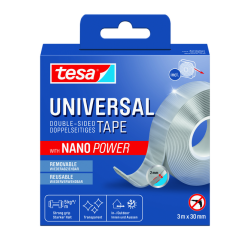 Plakband tesa Nano dubbelz 30mmx3m
