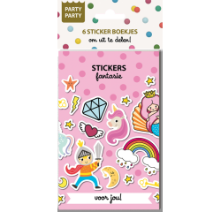 Autocollants Party Party 6 carnets Fantasie Interstat