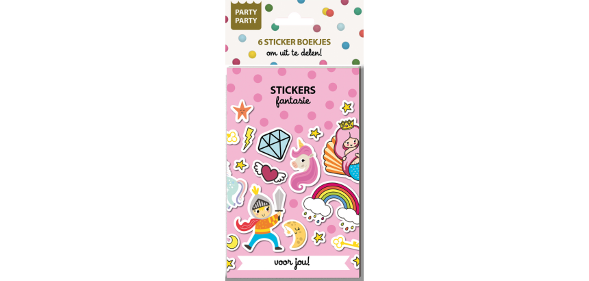 Autocollants Party Party 6 carnets Fantasie Interstat