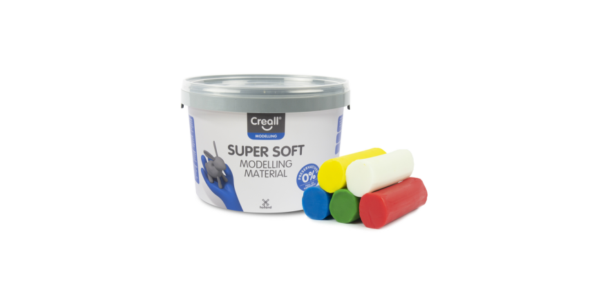 Creall Super Soft Modeling Clay red/blue/green/yellow/white 1750g