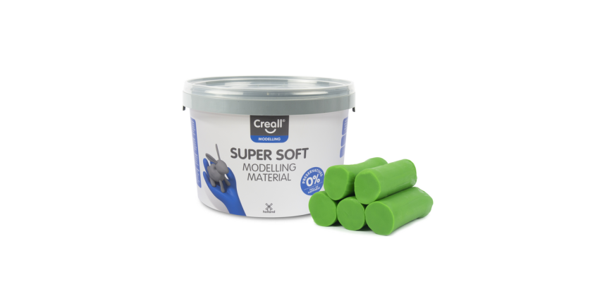 Pâte à modeler Creall Super Soft vert 1750g