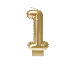 Foil balloon candle gold 1