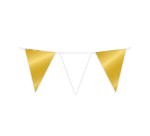 Party Flag Foil Gold and white