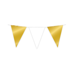 Drapeaux Party Flag Foil Gold & White