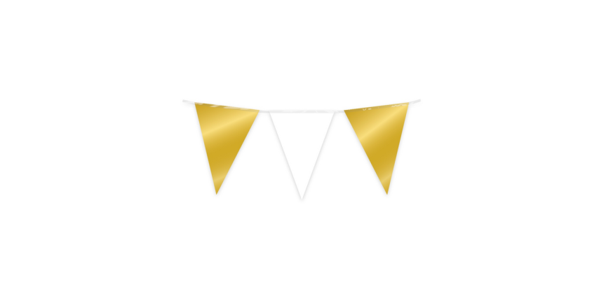 Flags Party Flag Foil Gold & White