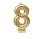 Balloon Candle Foil Gold 8