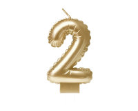 Foil balloon candle gold 2