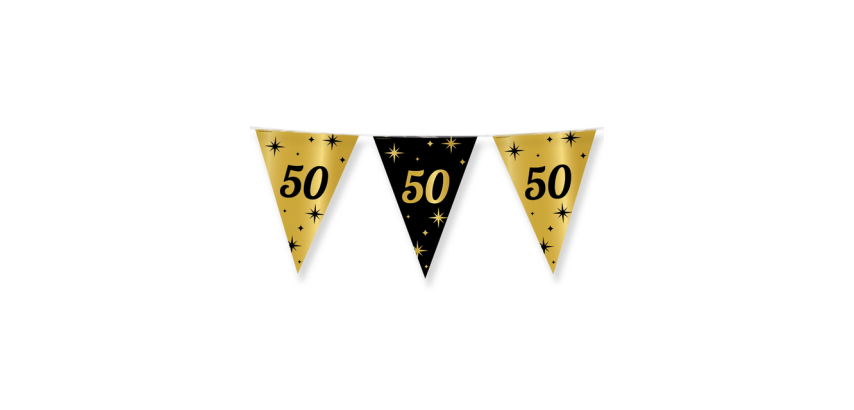 Classy Party Flags "50" Foil Flags