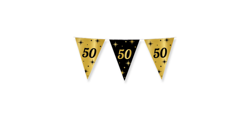 Classy Party Flags "50" Foil Flags
