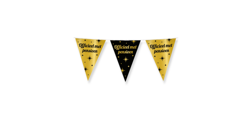 Drapeaux Classy Party Flags foil "Pensioen"