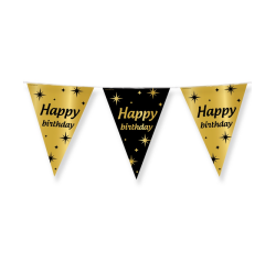 Drapeaux Classy Party Flags foil "Happy Birthday"