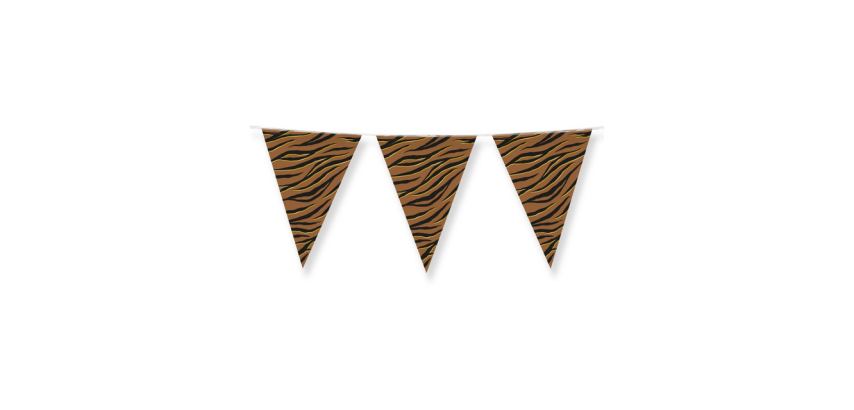 Party Flags foil Tiger Safari