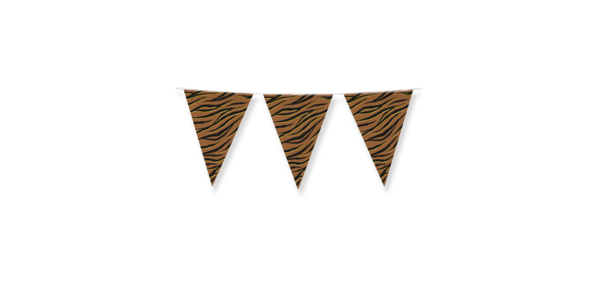 Drapeaux Party Flag Foil Tiger Safari