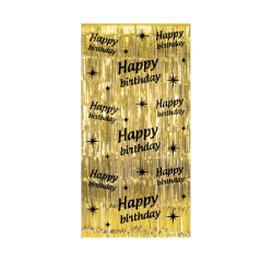 Rideau Party Curtain "Happy Birthday"
