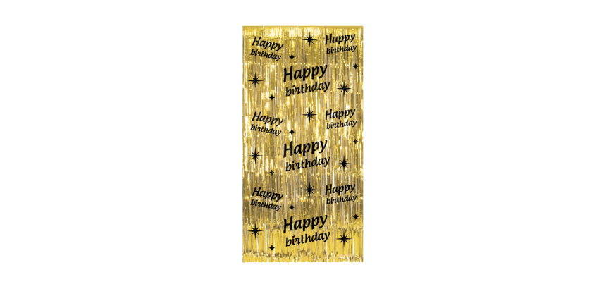 Rideau Party Curtain "Happy Birthday"