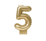 Balloon Candle Foil gold 5