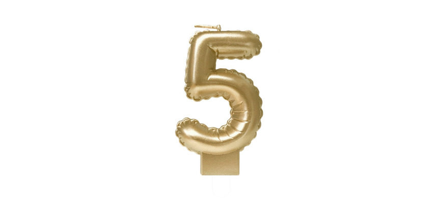 Balloon Candle Foil gold 5