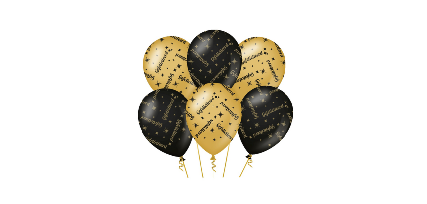 Classy party balloons Gefeliciteerd