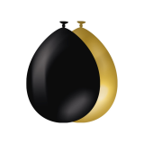 Balloons 10 pcs Gold and Black