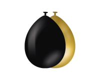 Ballons 10 pièces Gold and Black