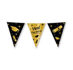 Drapeaux Classy Party Flags foil "Yes! You dit it"