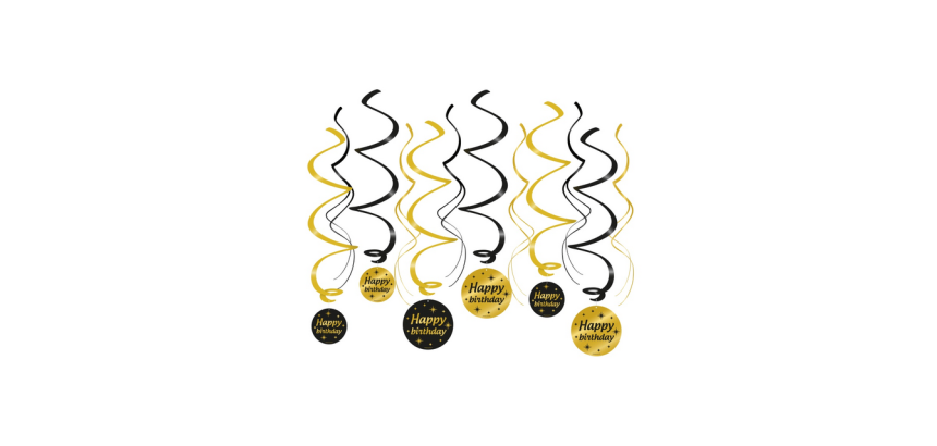 Spirale Classy Party Swirls "Happy Birthday"