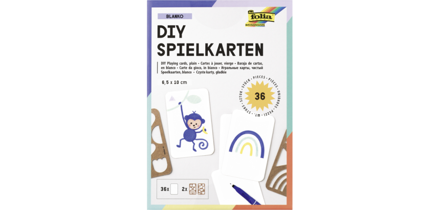 Cartes à jouer Folia Blanco 6,5x10cm paquet 36 cartes