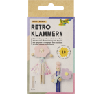 Pince en bois bois Folia Rétro paquet 10 pièces