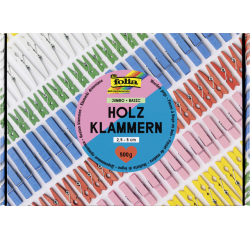 Pince à linge Folia Jumbo 500g assorti