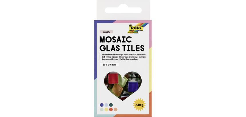 Folia Glass Mosaic 10x10mm Basic Assorted