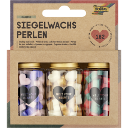 Perles de cire CLASSIC, 3 boîtes, couleurs assorties