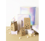 Giftbox Folia Star kraft set à 6 stuks