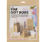 Giftbox Folia Star kraft set à 6 stuks