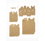 Giftbox Folia Star kraft set à 6 stuks