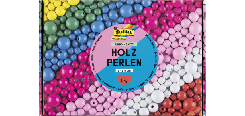 Holzperlen Foila 1000g sortiert