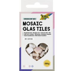 Mosaïque en verre Folia 10x10mm Irisé assorti