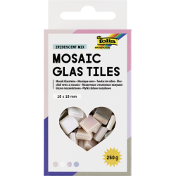 Mozaieksteentjes Folia 10x10mm glas iriserend
