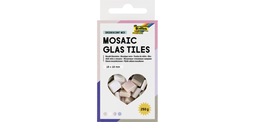 Mosaïque en verre Folia 10x10mm Irisé assorti