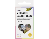 Mozaieksteentjes Folia 10x10mm glas pastel assorti
